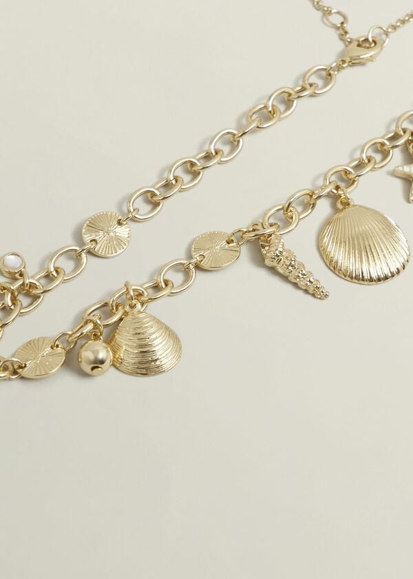 Hobbs Amaya Shell Necklace Gold
