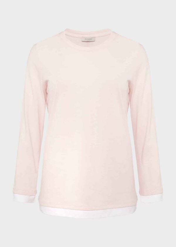 Hobbs Amelie Cotton Top Warm Pink