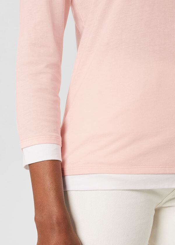 Hobbs Amelie Cotton Top Warm Pink