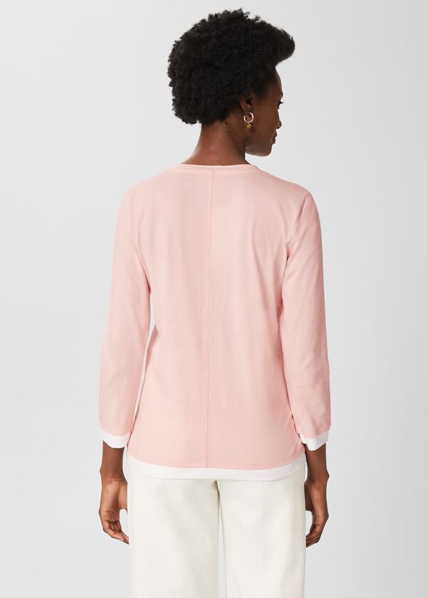 Hobbs Amelie Cotton Top Warm Pink