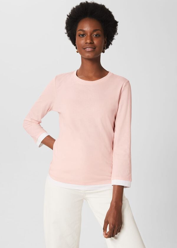 hobbs Amelie Cotton Top Warm Pink