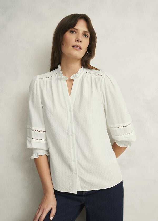 hobbs Amira Blouse Ivory