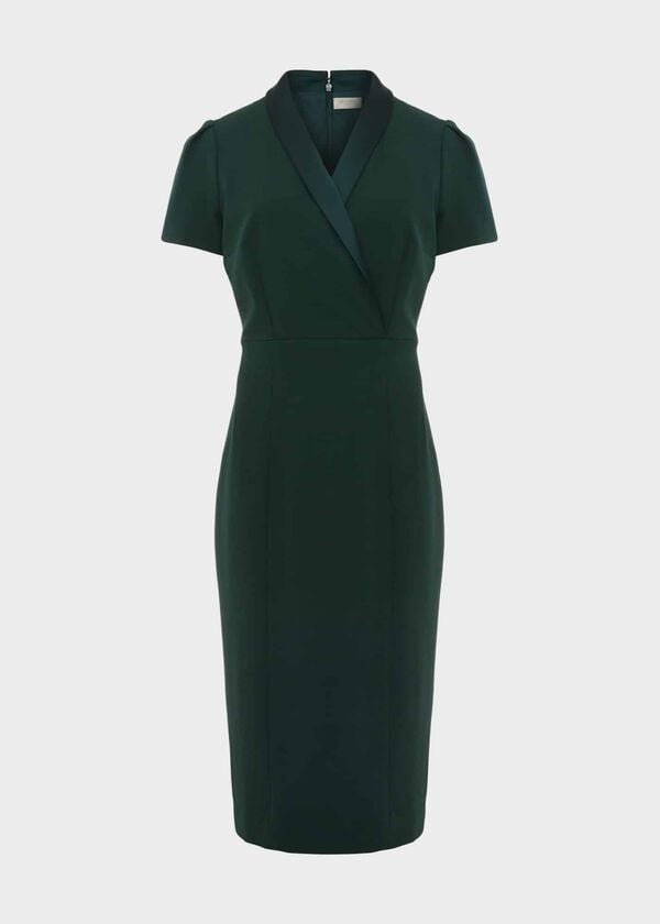 Hobbs Amira Dress Holly Green