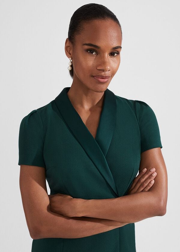 Hobbs Amira Dress Holly Green