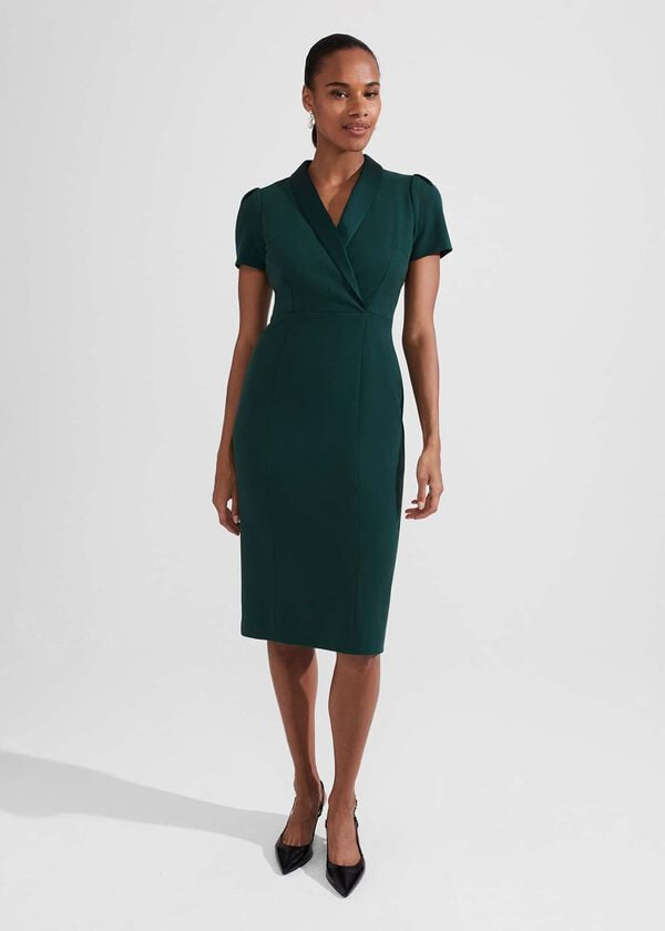 hobbs Amira Dress Holly Green