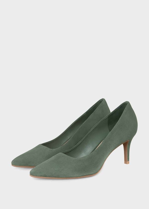 Hobbs Amy Court Shoes Orchard Green