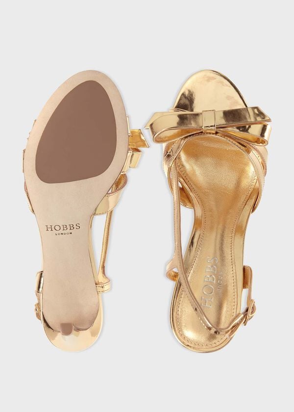 Hobbs Anastasia Bow Sandal Pale Gold