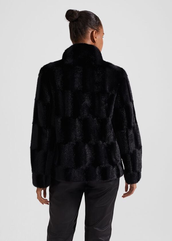 Hobbs Andrea Faux Fur Coat Black