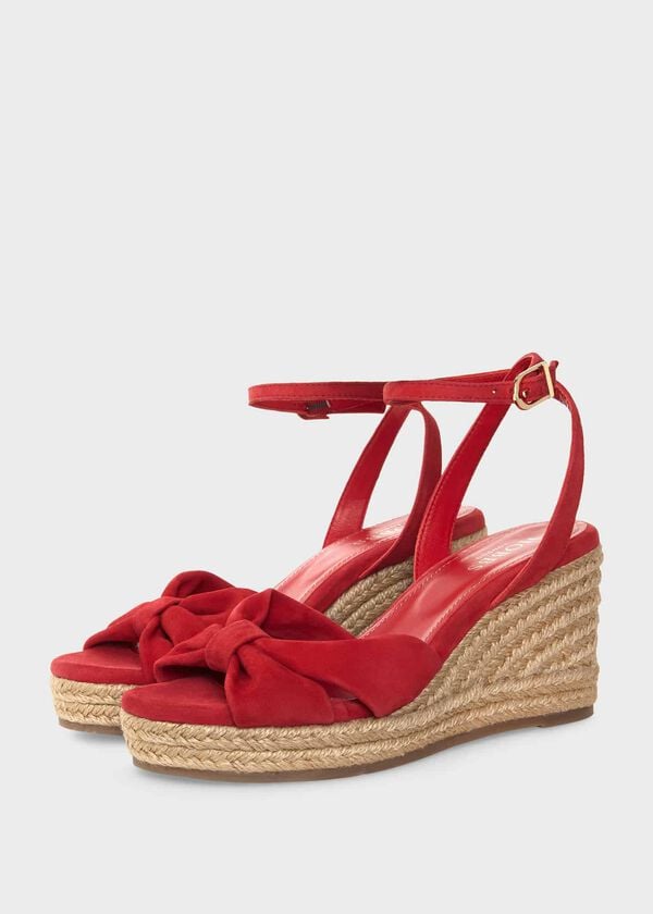 Hobbs Angelica Espadrille Deep Cherry Red