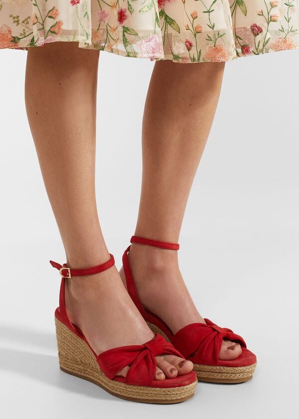 Hobbs Angelica Espadrille Deep Cherry Red