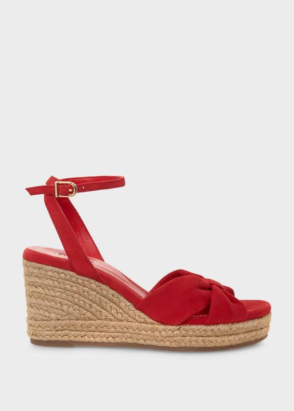 hobbs Angelica Espadrille Deep Cherry Red