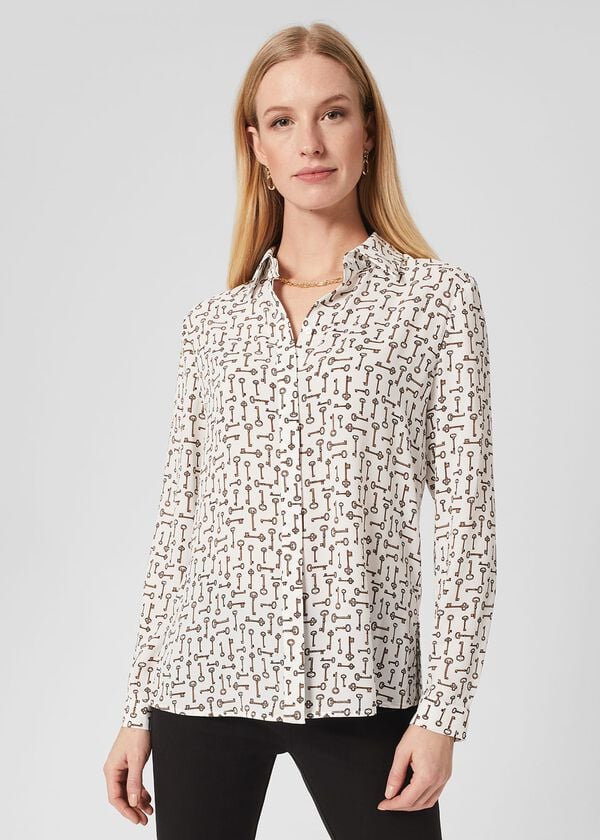 hobbs Angelina Shirt Ivory