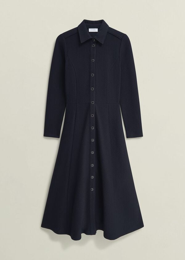 Hobbs Angie Ponte Dress Navy