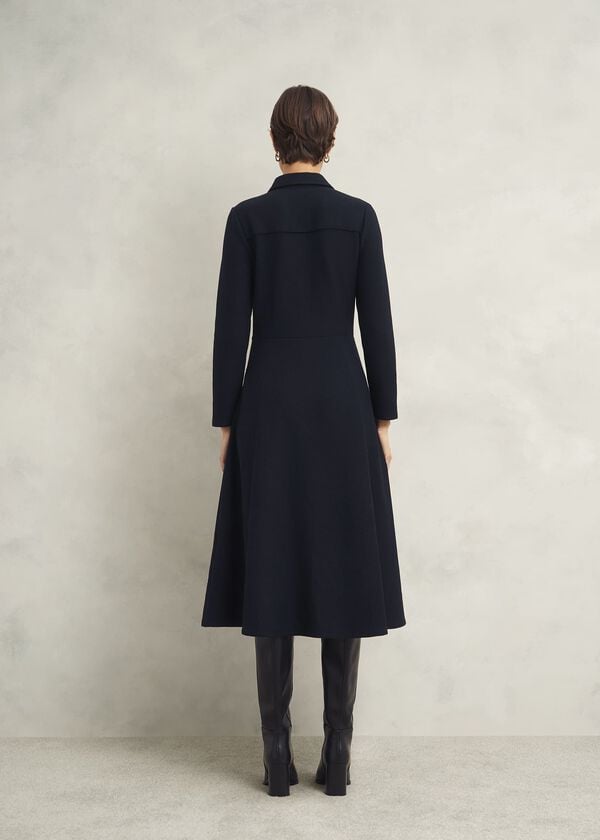 Hobbs Angie Ponte Dress Navy