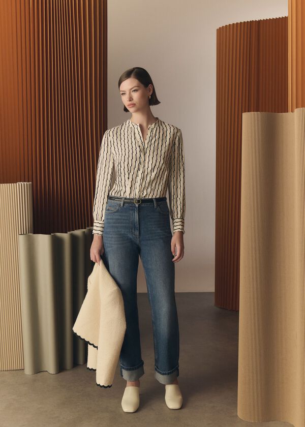 hobbs Anglesey Shirt Buttercream Blk