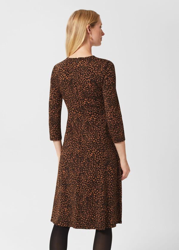 Hobbs Anita Jersey Dress Black Multi