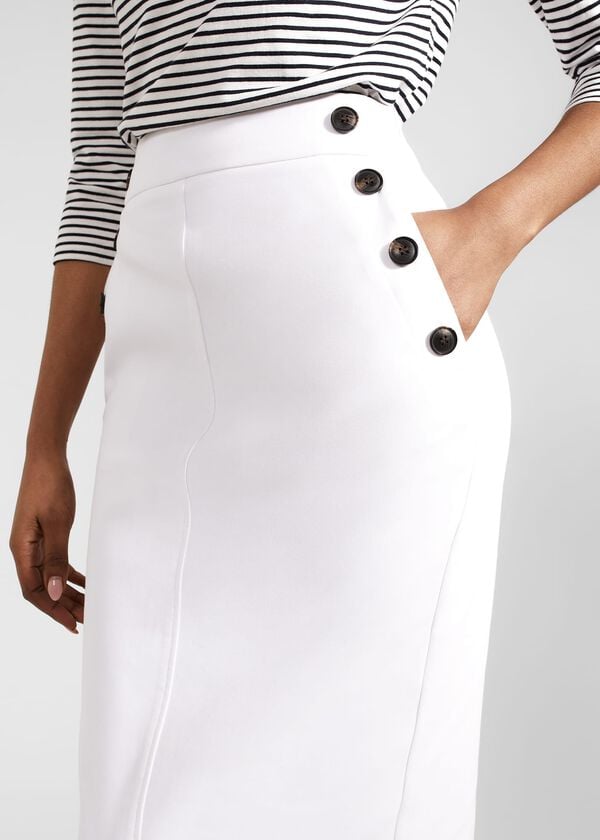 Hobbs Anita Skirt With Cotton White