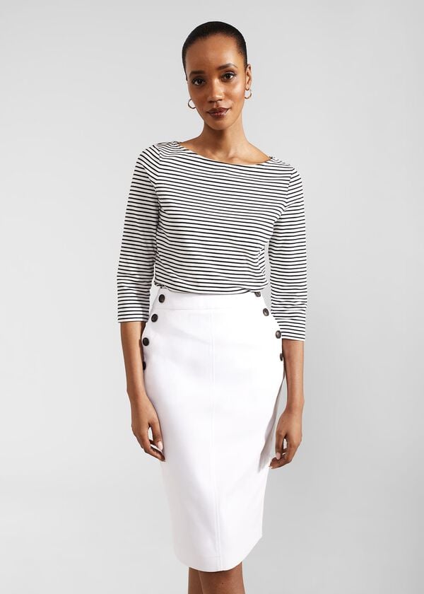 hobbs Anita Skirt With Cotton White