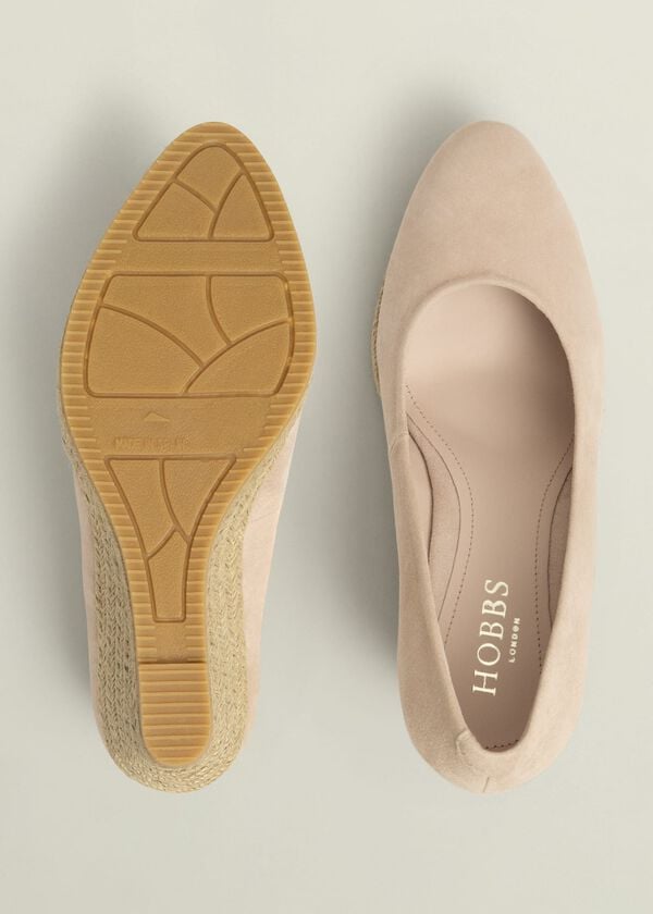 Hobbs Anna Suede Espadrilles Blush Pink