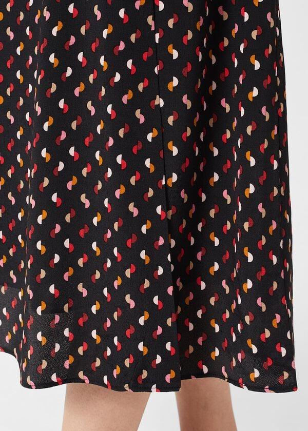 Hobbs Annette Midi Skirt Black Multi