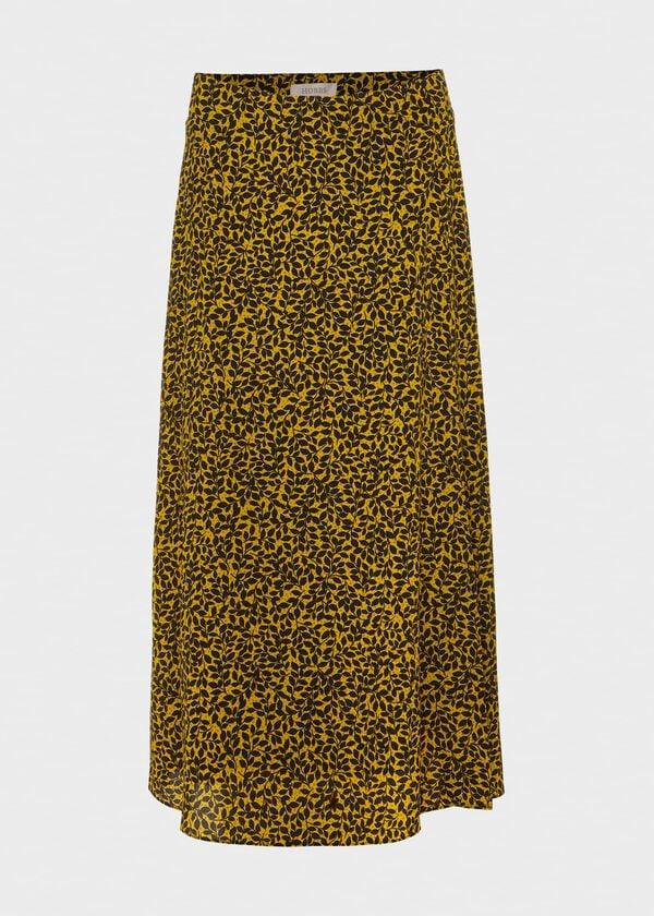 Hobbs Annette Skirt Chartreuse Navy