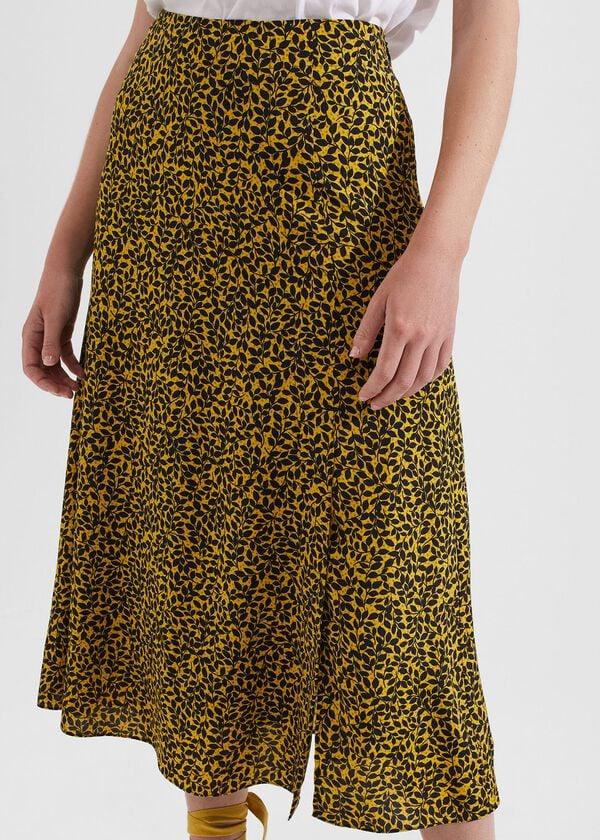 Hobbs Annette Skirt Chartreuse Navy