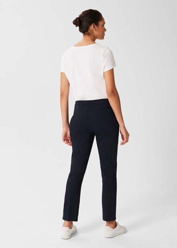 Hobbs Annie Slim Trousers With Stretch Navy