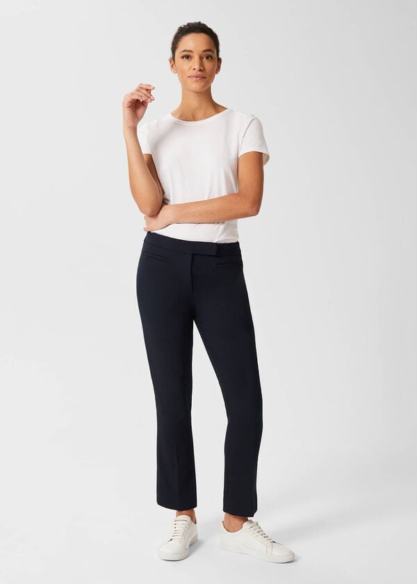 hobbs Annie Slim Trousers With Stretch Navy