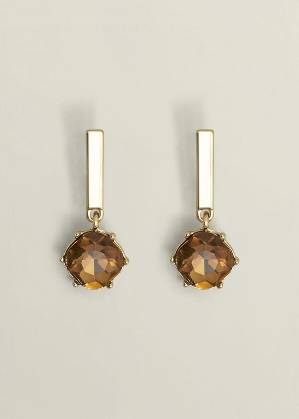 Hobbs Aria Earrings Medlar Brown