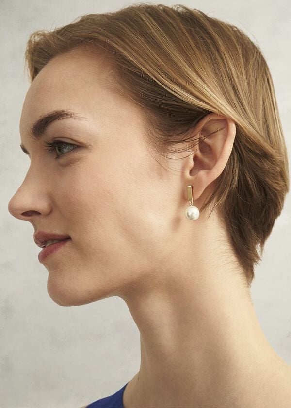 Hobbs Aria Pearl Earrings Gold