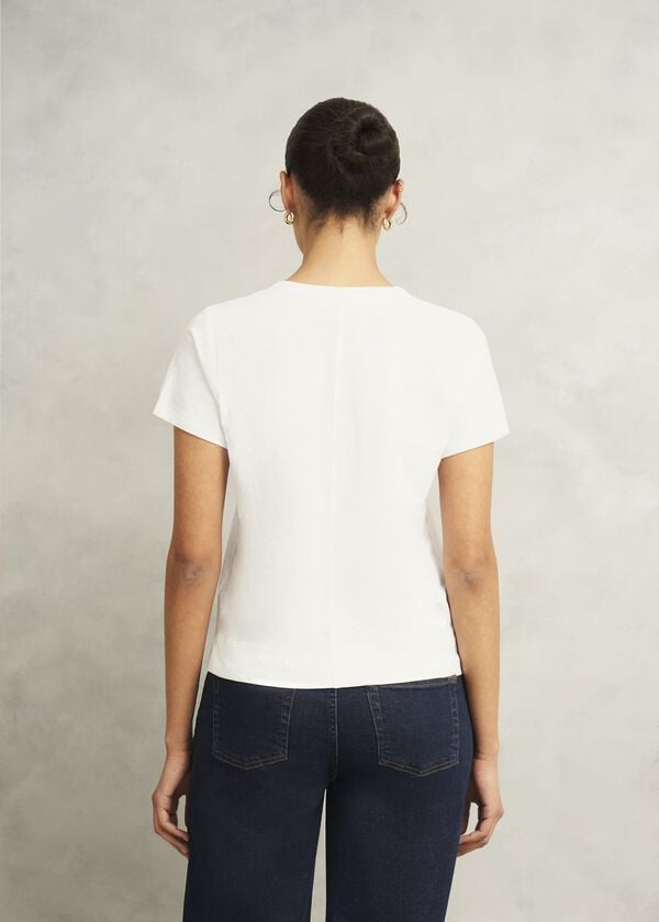 Hobbs Arianna Cotton Slub T-Shirt White