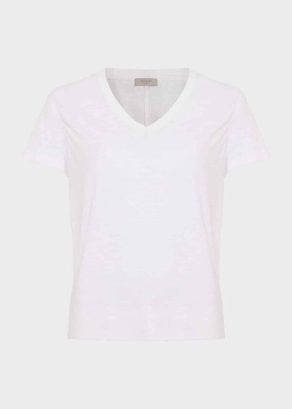Hobbs Arianna Cotton Slub T-Shirt White