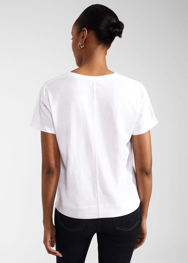Hobbs Arianna Cotton Slub T-Shirt White
