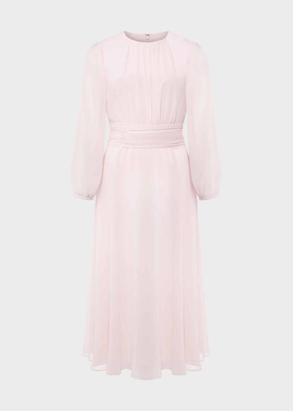 Hobbs Arianne Fit And Flare Dress Pale Pink