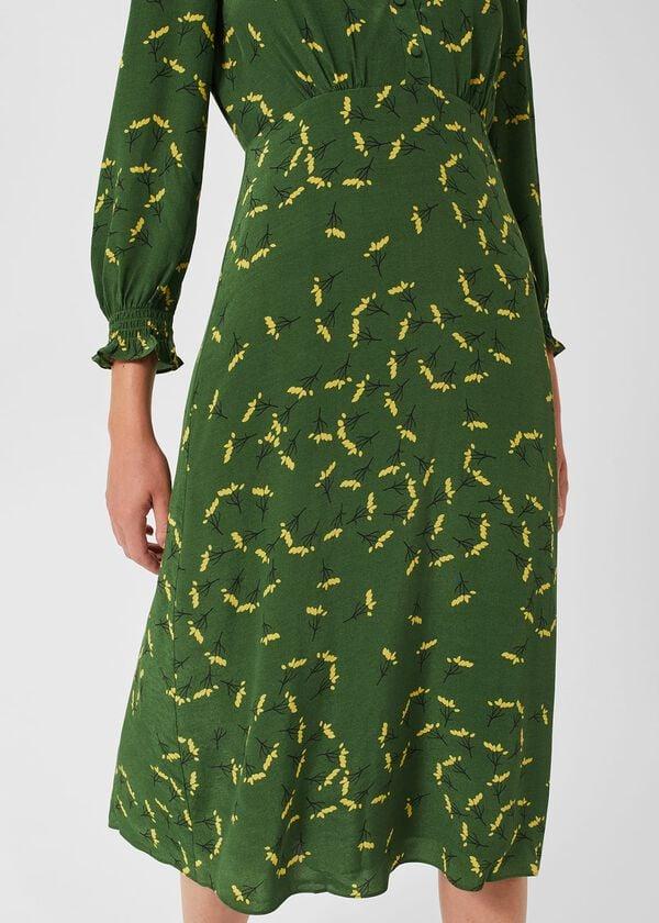 Hobbs Ariel Floral Dress Green
