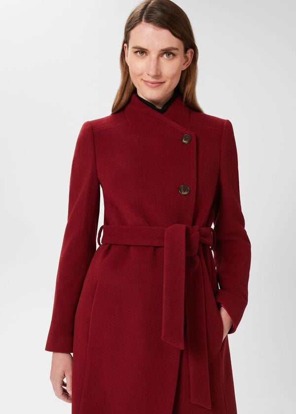Hobbs Asher Coat Vermillion Red