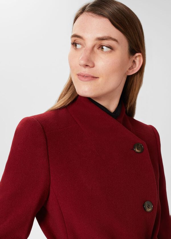 Hobbs Asher Coat Vermillion Red