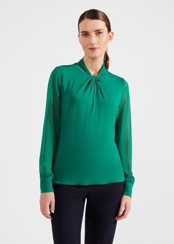 hobbs Ashley Top Shamrock Green