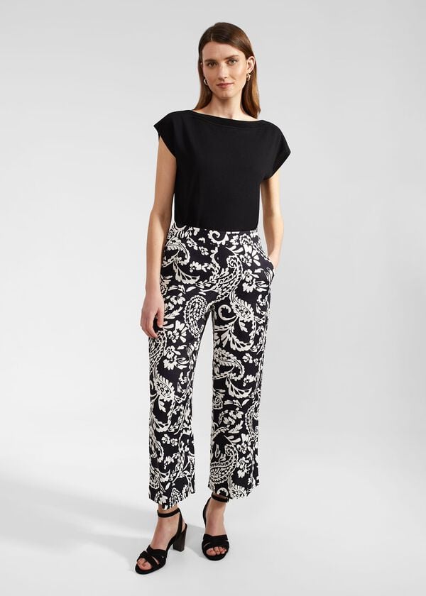hobbs Ashlyn Trousers Navy Ivory