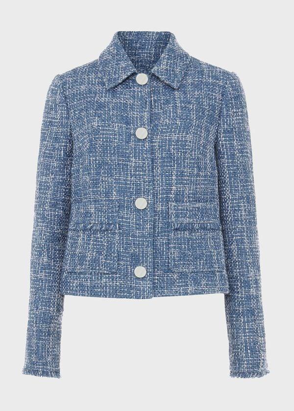 Hobbs Ashlyn Tweed Jacket Blue Multi