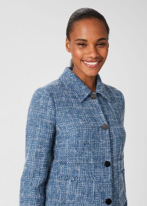 Hobbs Ashlyn Tweed Jacket Blue Multi