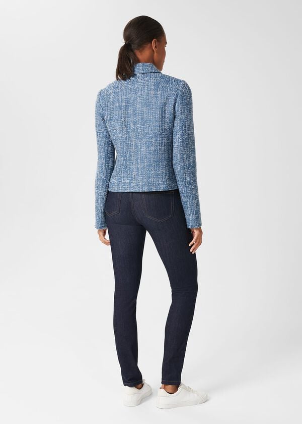 Hobbs Ashlyn Tweed Jacket Blue Multi