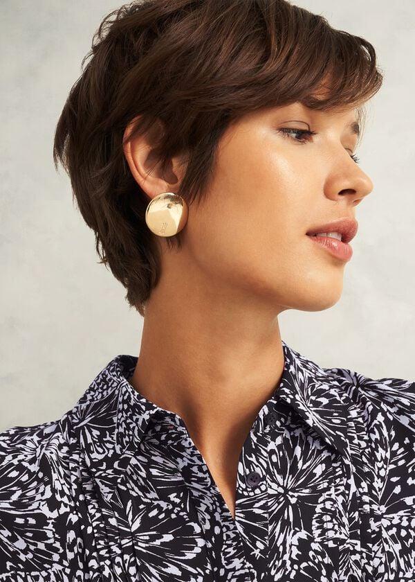 Hobbs Astraea Shirt Navy Ivory