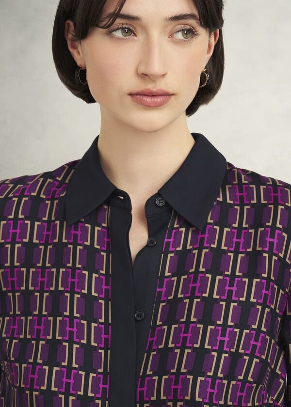 Hobbs Aubrey Dress Purple Multi