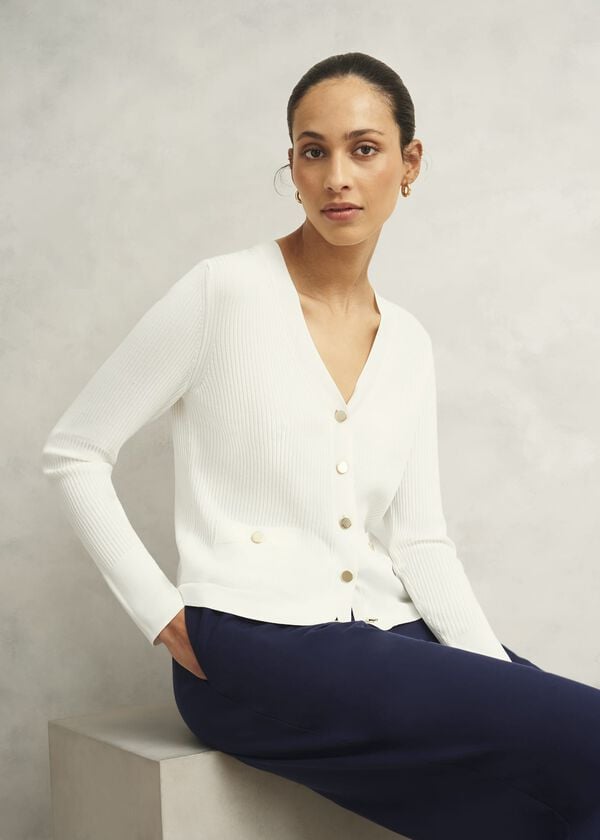 Hobbs Aubrey Knitted Cardigan Hobbs Ivory
