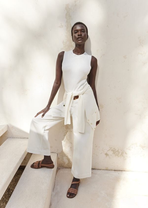 hobbs Aubrey Knitted Top Hobbs Ivory