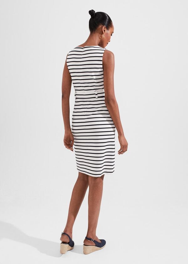 Hobbs Audra Dress Ivory Hobbsnavy