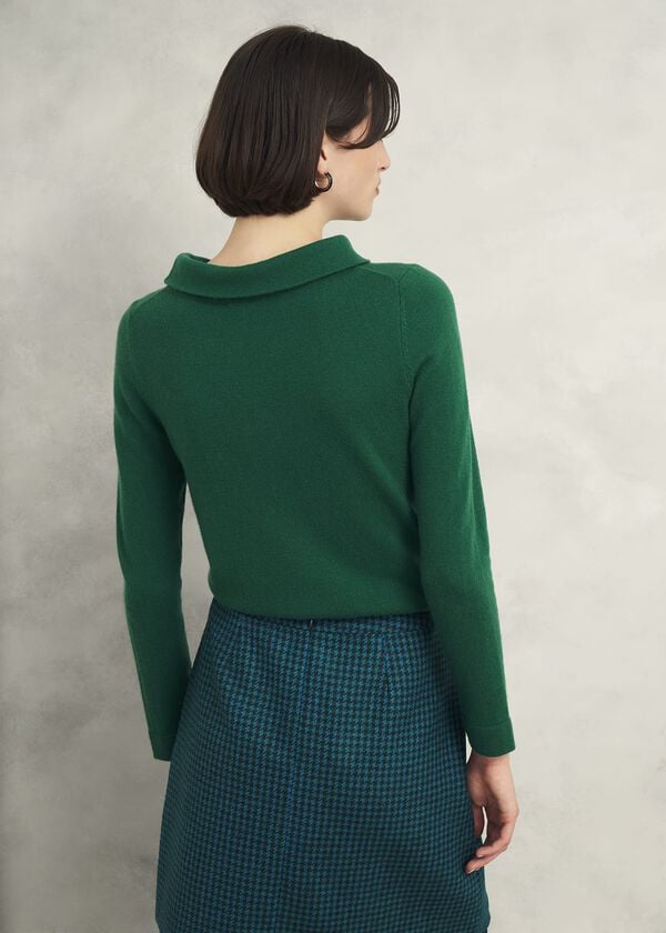 Hobbs Audrey Wool Cashmere Jumper Agate Green