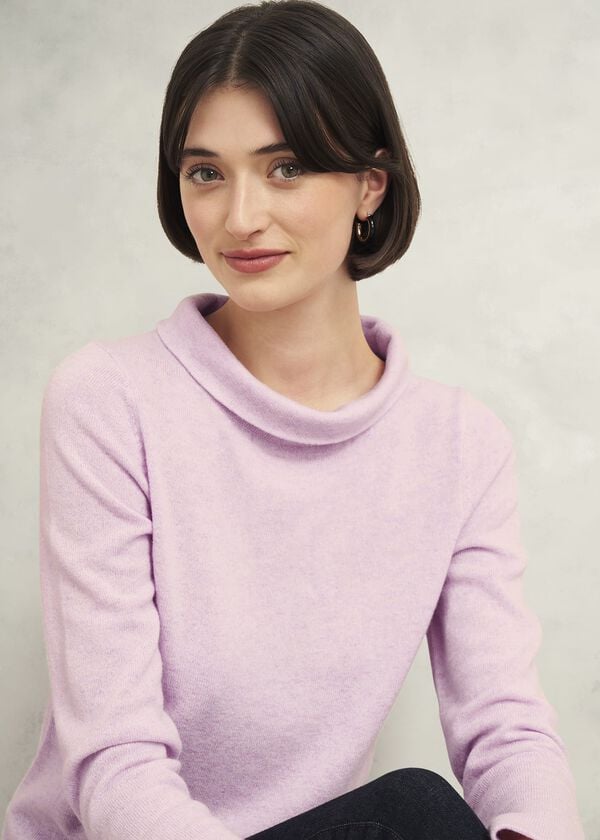 Hobbs Audrey Wool Cashmere Jumper Candy Marl