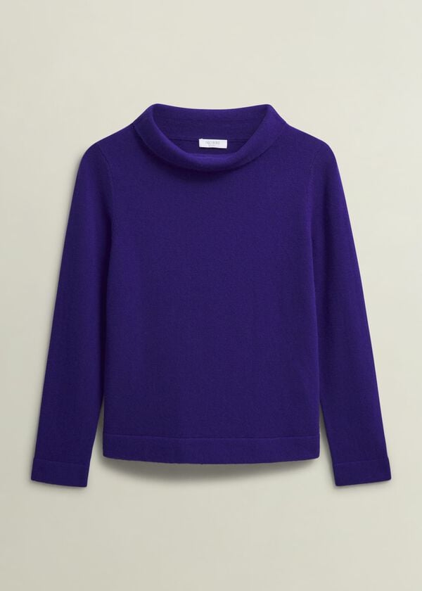 Hobbs Audrey Wool Cashmere Jumper Cobalt Blue